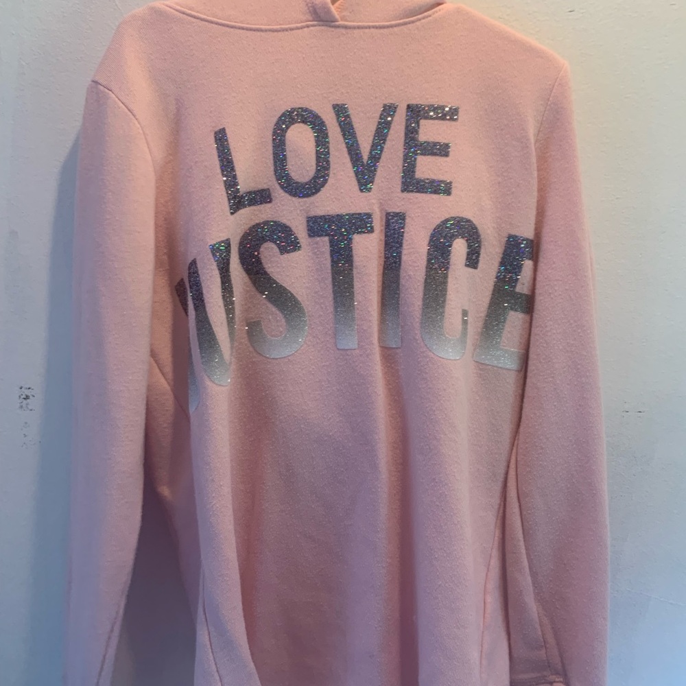 justice girls long sleeve w/hood slightly used :)